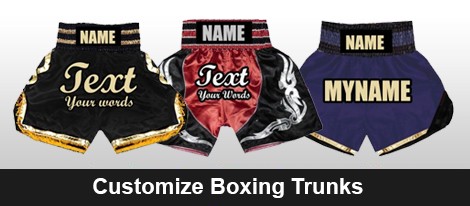 customize boxing trunks